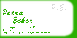 petra ecker business card